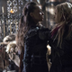 Alycia Debnam-Carey (left) and Eliza Taylor on The 100